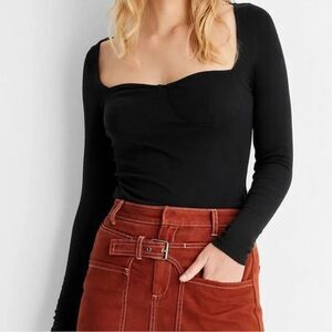 Future Collective Target Womens Top Large Black Reese Blutstein Coquette‎ Grunge